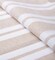 Set of 12 Beige Striped Cotton Cloth Napkins, 17×17 in, Washable & Reusable